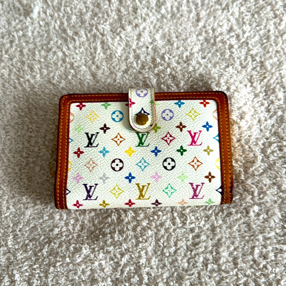 Louis Vuitton White Multicolor Monogram Wallet